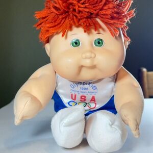 Vintage 1996 Cabbage Patch Kids OlympiKids USA Olympic Mascot Red Hair Gymnastic
